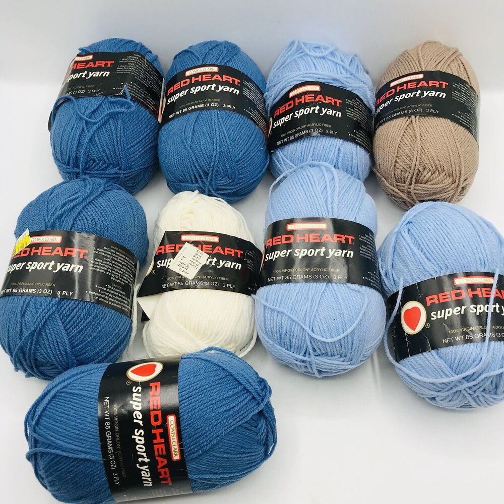 Lot of 13 Vintage Lion Brand Sporty Yarn Acrylic 1.75 oz Skeins Yarn  Cream